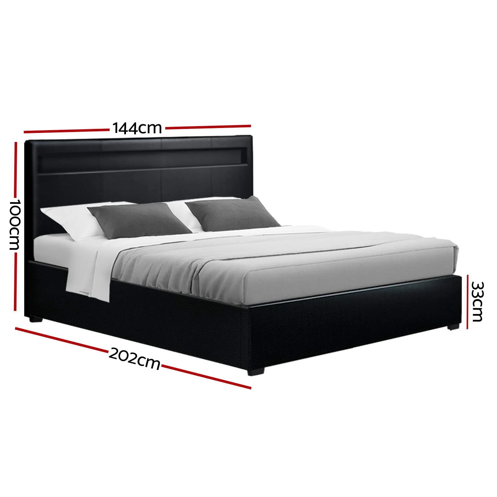 Mars Bed & Mattress Package - Black Double - Nurns