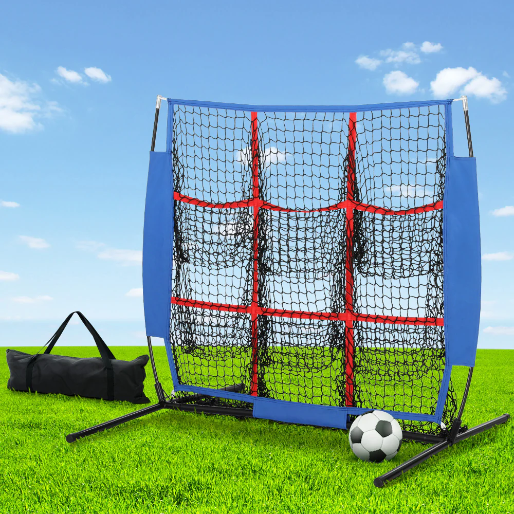 Everfit Soccer Net Baseball Pitching Football Goal Training Aid 9 Target Zone - Nurns