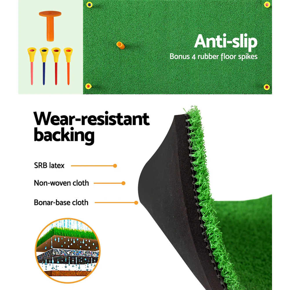 Everfit Golf Hitting Mat Portable Driving Range Practice Training Aid 60x30cm - Nurns