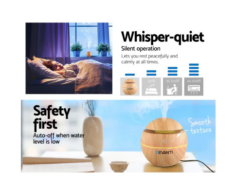 Aroma Diffuser Aromatherapy Light Wood 130ml - Nurns