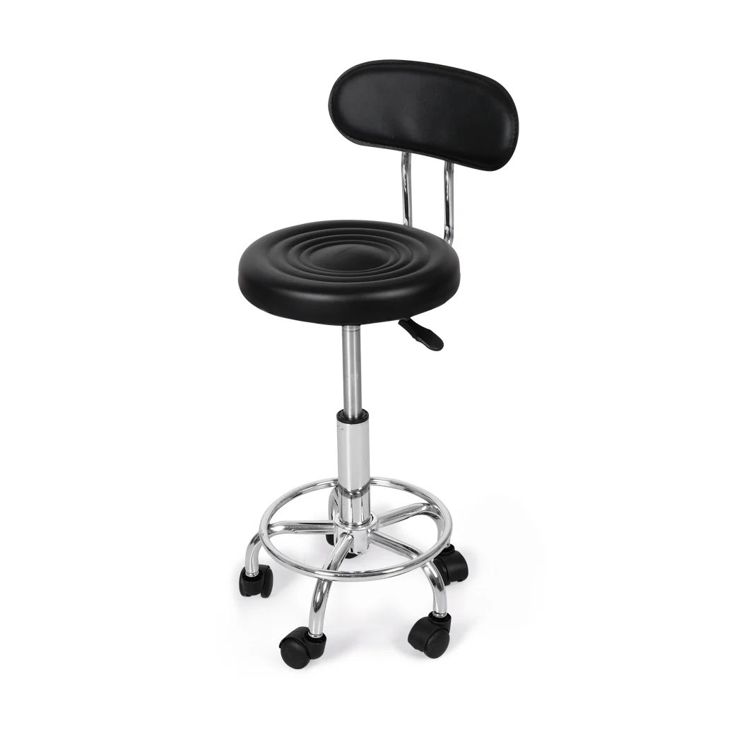 Salon Stool Swivel Bar Stools Chairs Barber Hydraulic Lift Hairdressing - Black - Nurns