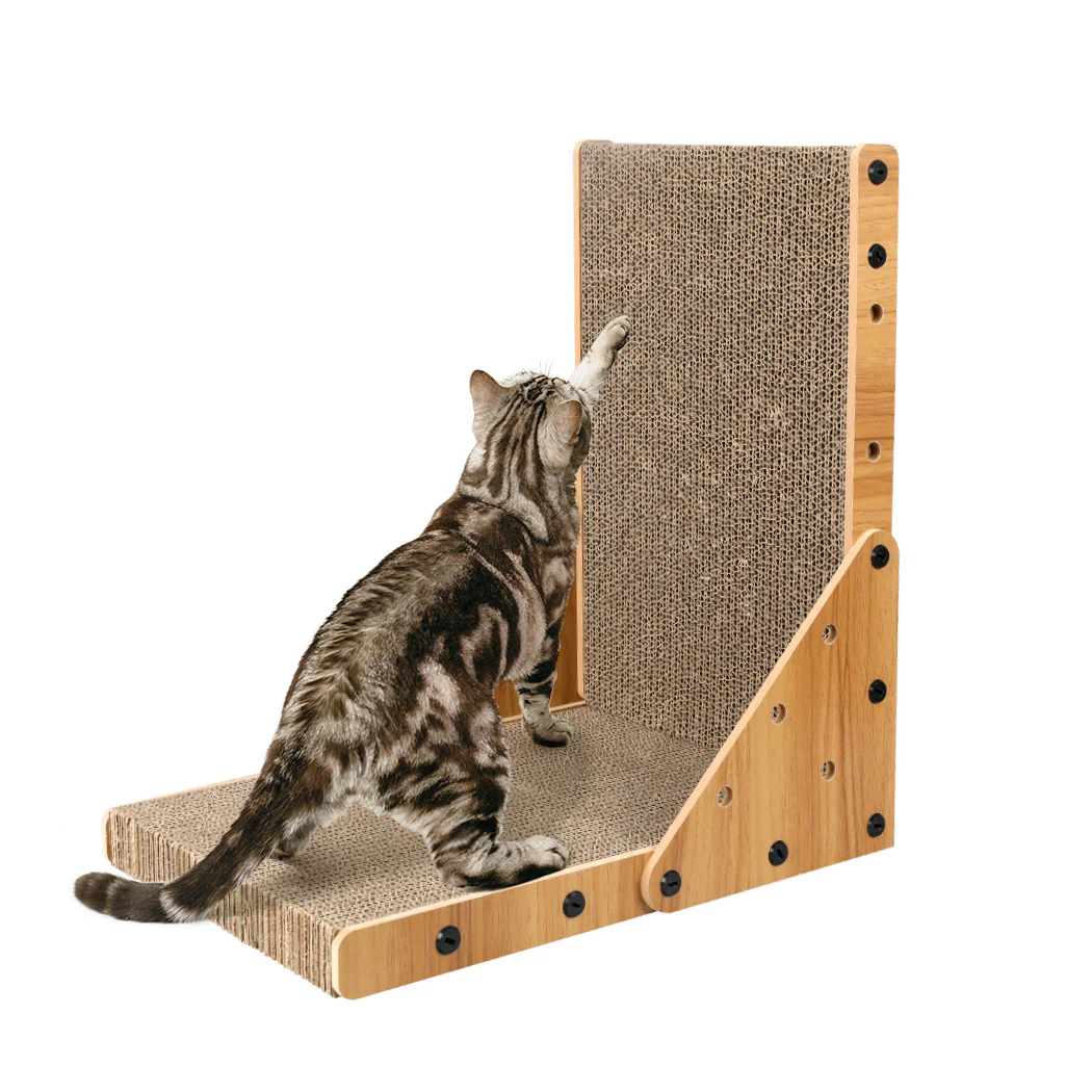 Cat Scratcher Scratching Board Corrugated Cardboard Scratch Bed Toy Pad Mat - Nurns