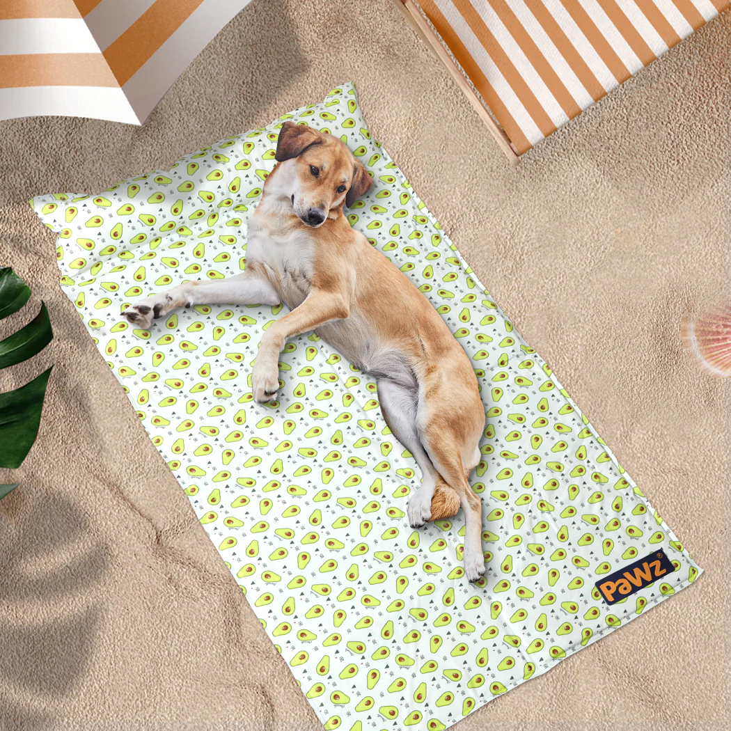 LARGE Dog Beds Pet Cooling Mat Gel Non-Toxic - Yellow - Nurns