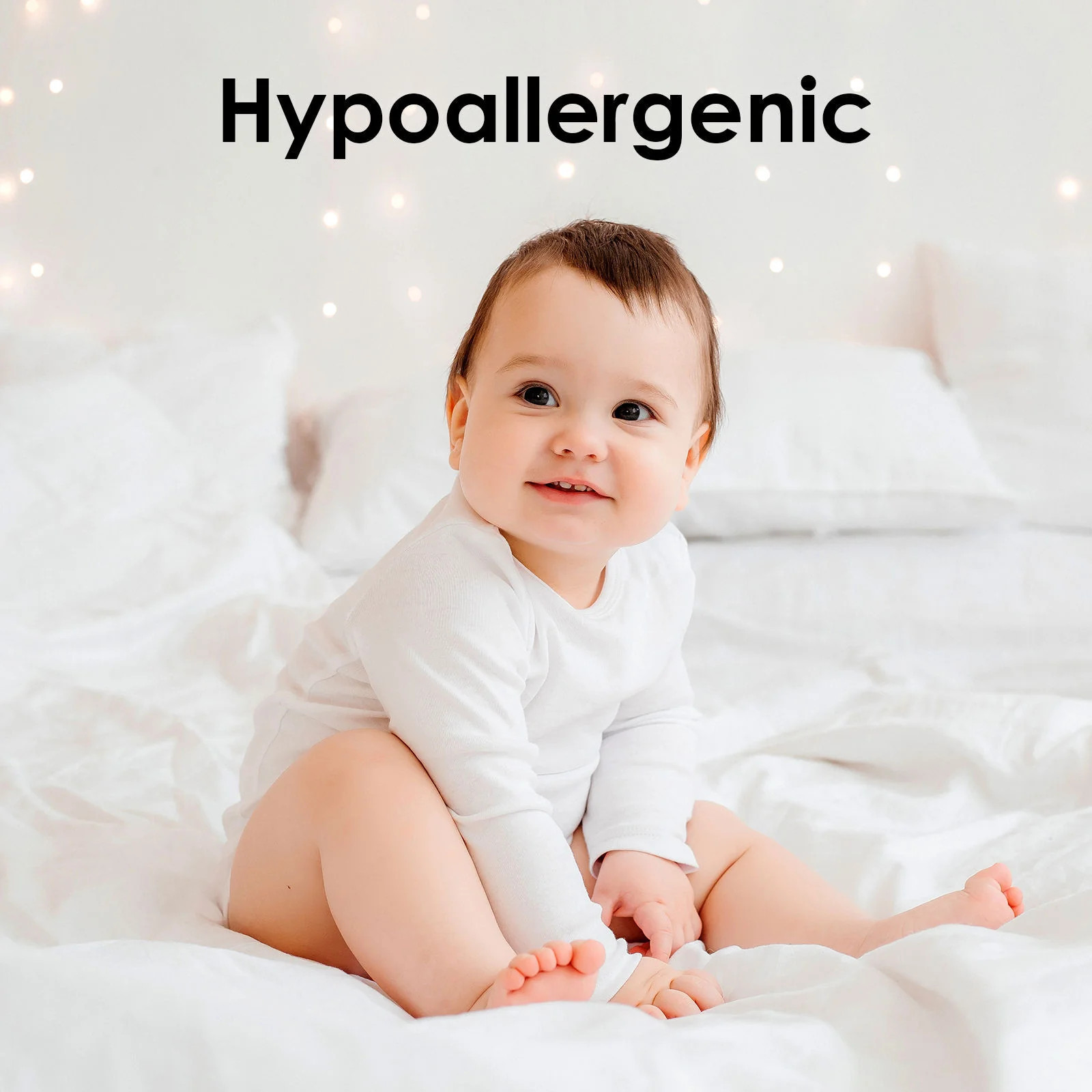 DOUBLE Blended Bamboo Quilt Cover Set - White - Nurns