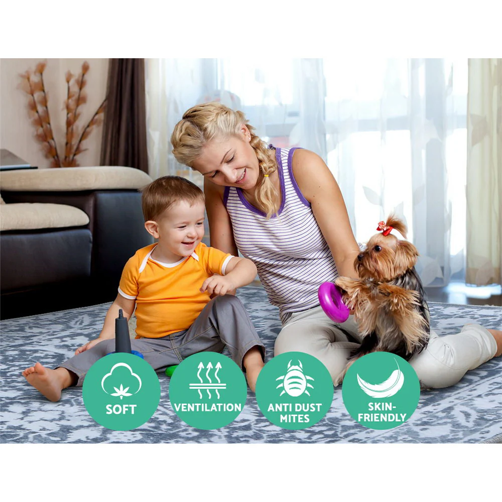 Darienne 200x290 Floor Rugs Bedroom Living Room Rug Large Mat Carpet Short Pile - Nurns