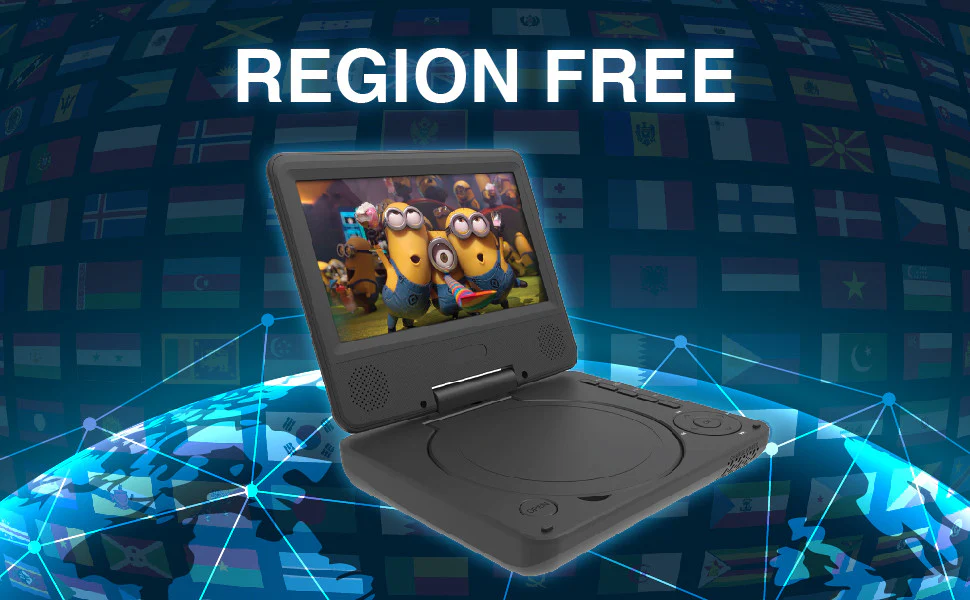 Laser Portable DVD Player 7 Inch - Nurns