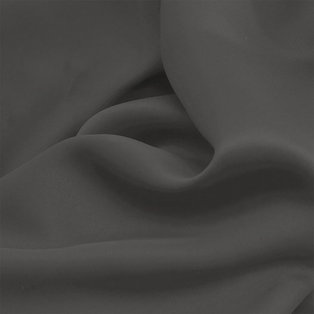 Set of 2 180x230cm Blockout Curtains Panels 3 Layers - Charcoal - Nurns