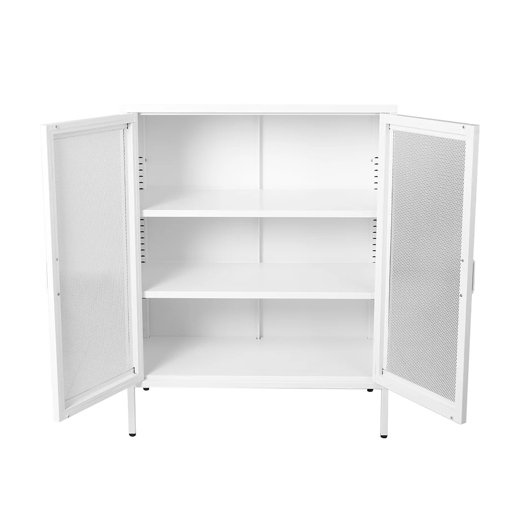 Storage Cabinet Steel Kitchen White - Nurns
