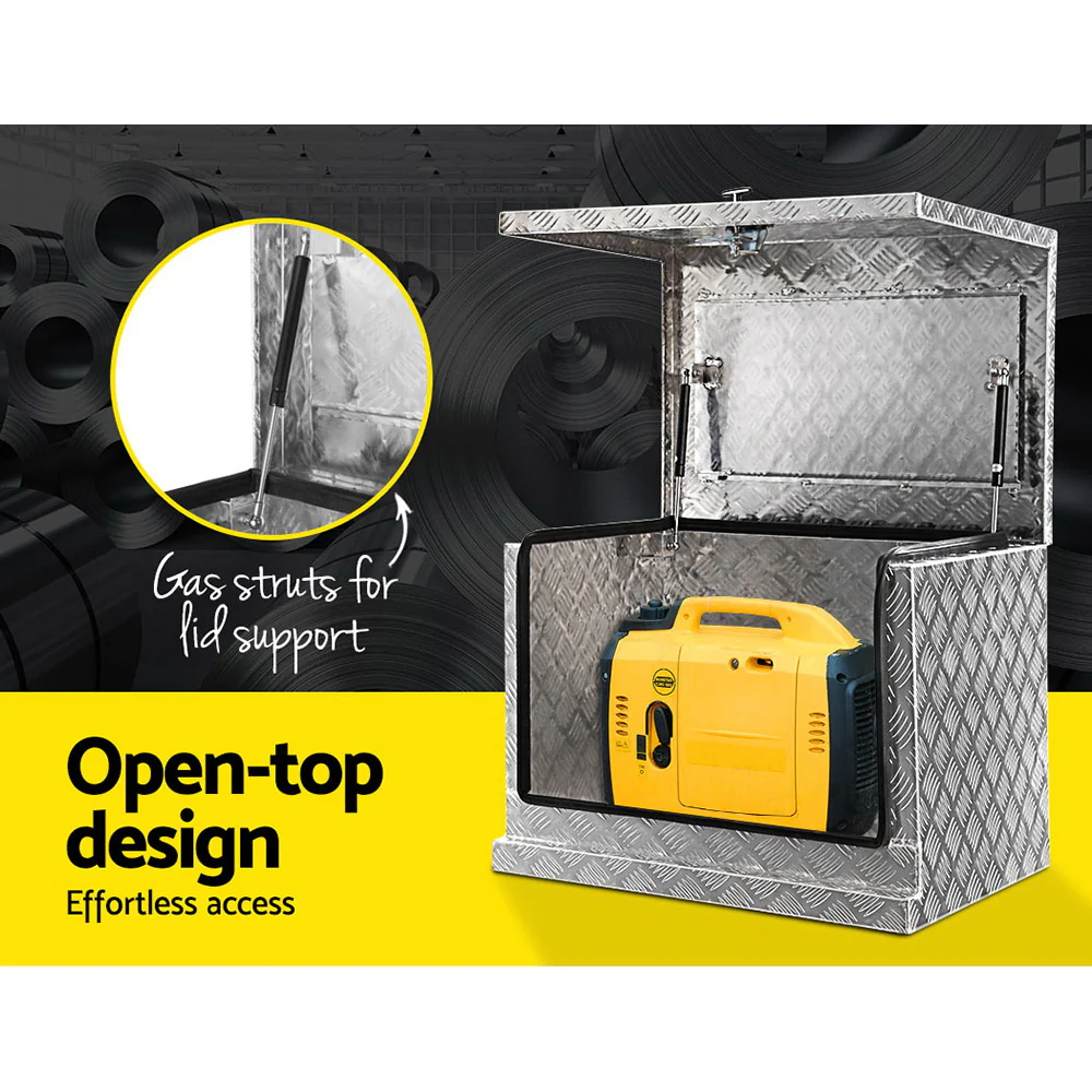 75x50x55cm Aluminium Tool box Generator Toolbox Truck Ute Trailer Canopy - Nurns