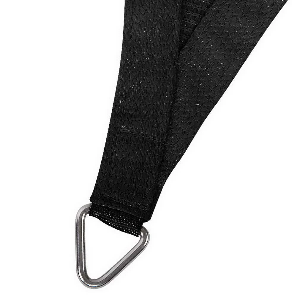 Instahut Shade Sail 3x6m Rectangle 280GSM 98% Black Shade Cloth - Nurns