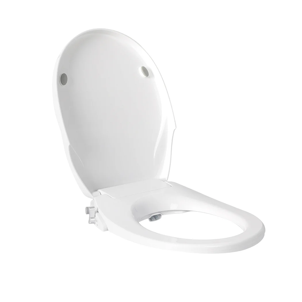 Non-Electric Bidet Toilet Seat Dual Nozzles Cover Bathroom Spray Water Wash - Nurns