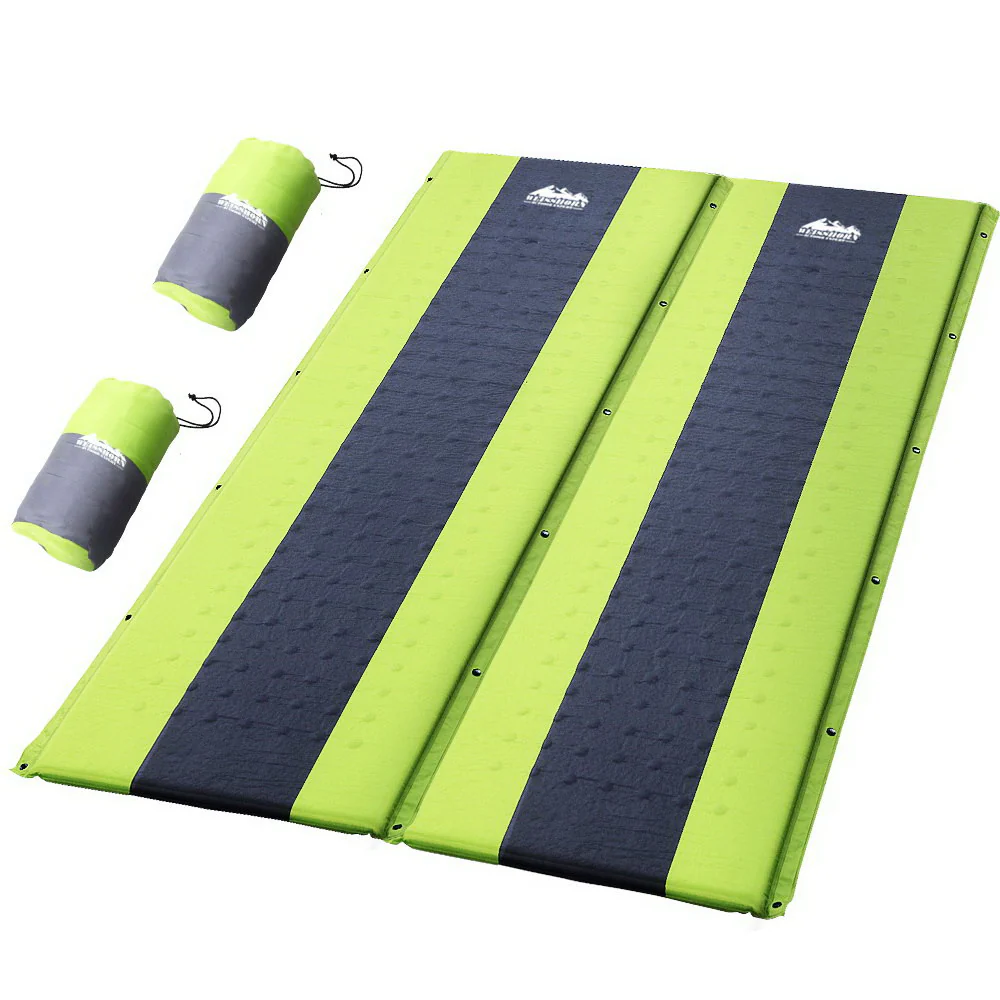 Self Inflating Mattress Camping Sleeping Mat Air Bed Pad - Green Double - Nurns