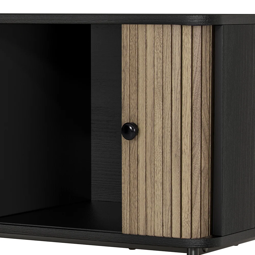 Mario 150cm Entertainment Unit TV Cabinet - Black - Nurns