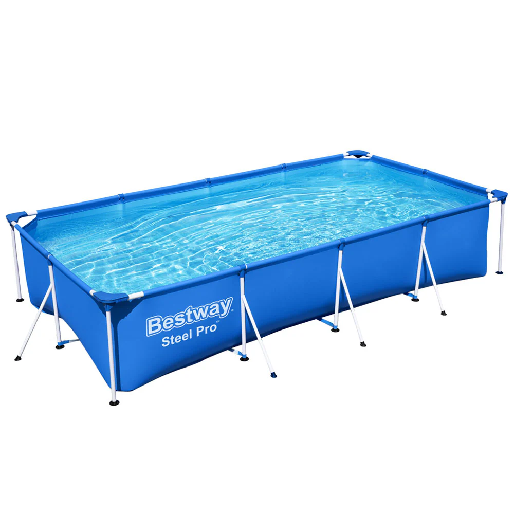 Bestway Swimming Pool 400x211x81cm Steel Frame Above Ground Pools 5700L - Nurns