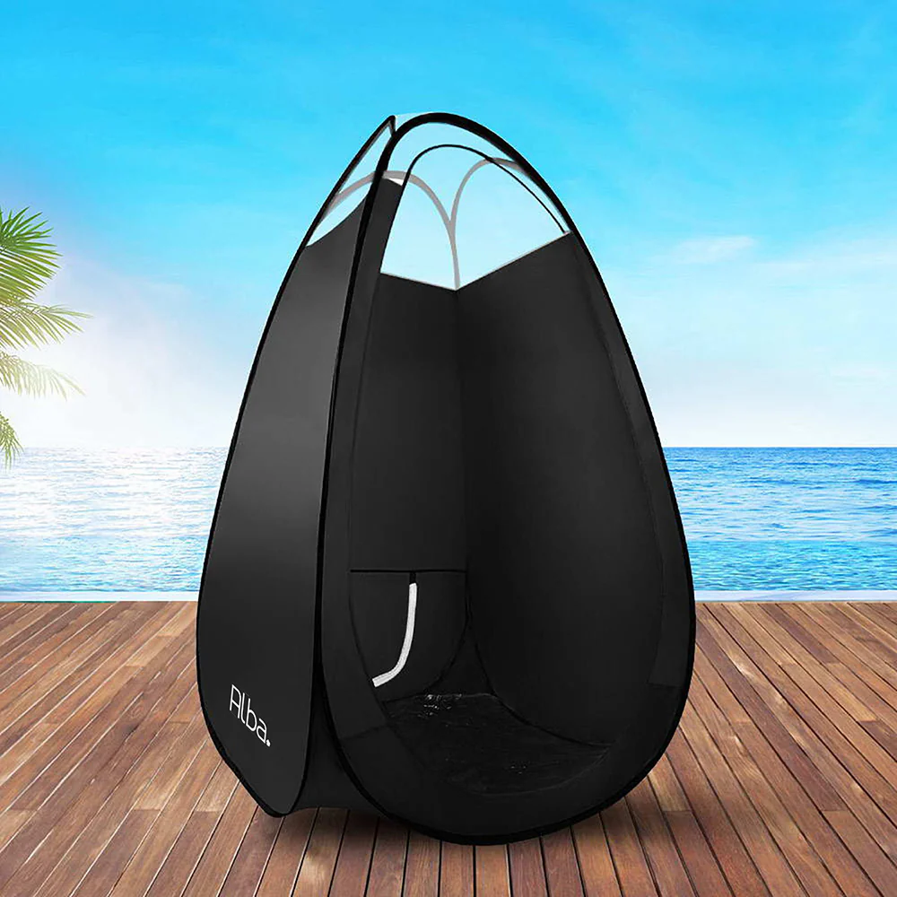 Portable Pop Up Tanning Tent - Black - Nurns