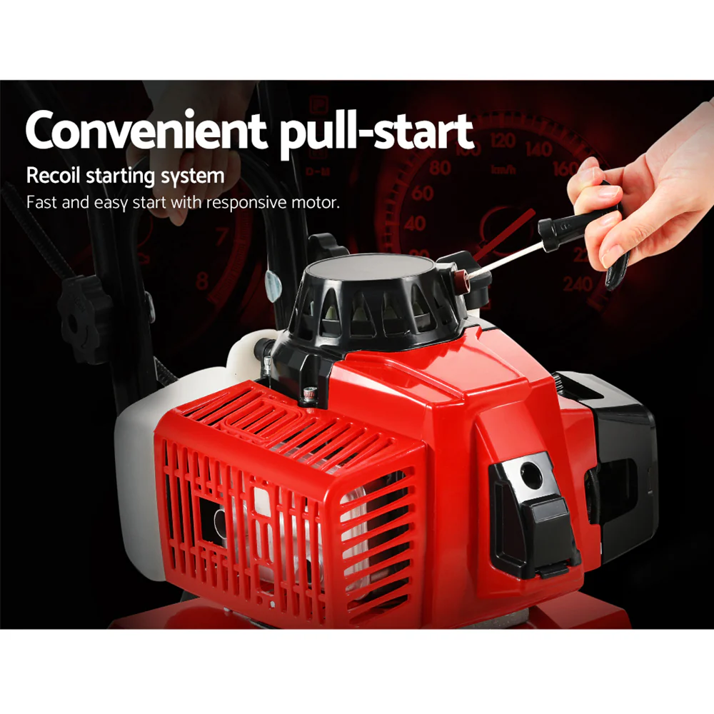 88CC Tiller Garden Cultivator Rototiller 4 Blades Soil Plower Rotary Hoe - Nurns