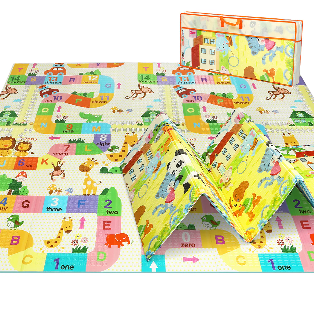 BoPeep Kids Play Mat Baby Crawling Pad Floor Foldable XPE Foam Non-slip Bear - Nurns