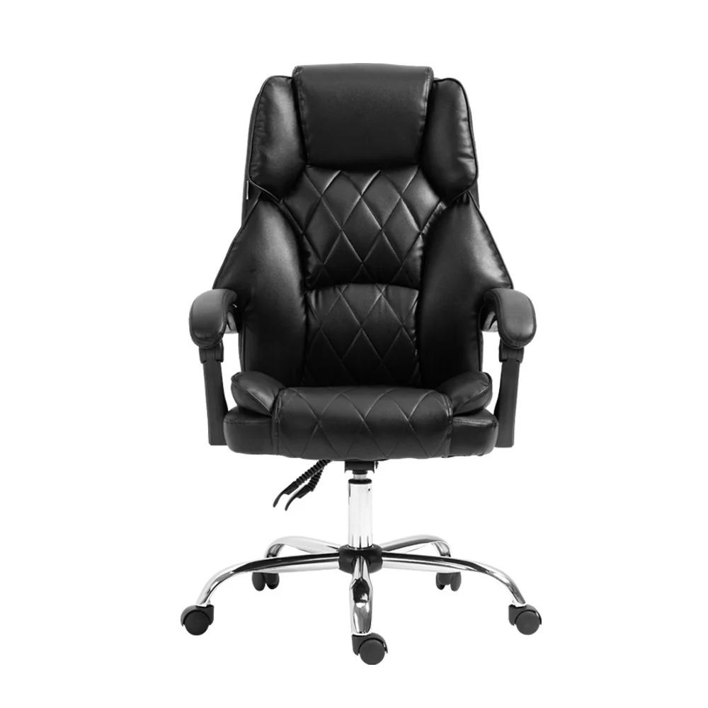Artiss Executive Office Chair Leather Recliner Black - Nurns