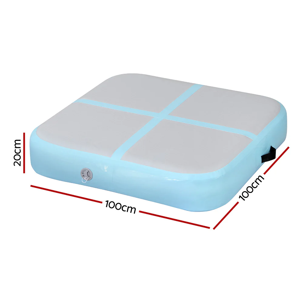 Everfit 1m Air Track Mat Inflatable Gymnastics Tumbling Mat Green - Nurns