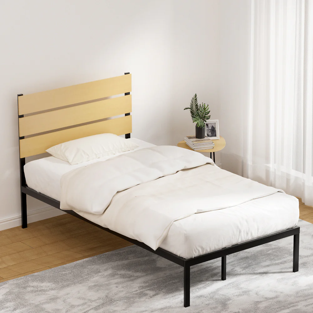 Hayden Metal Bed Frame - Black King Single - Nurns