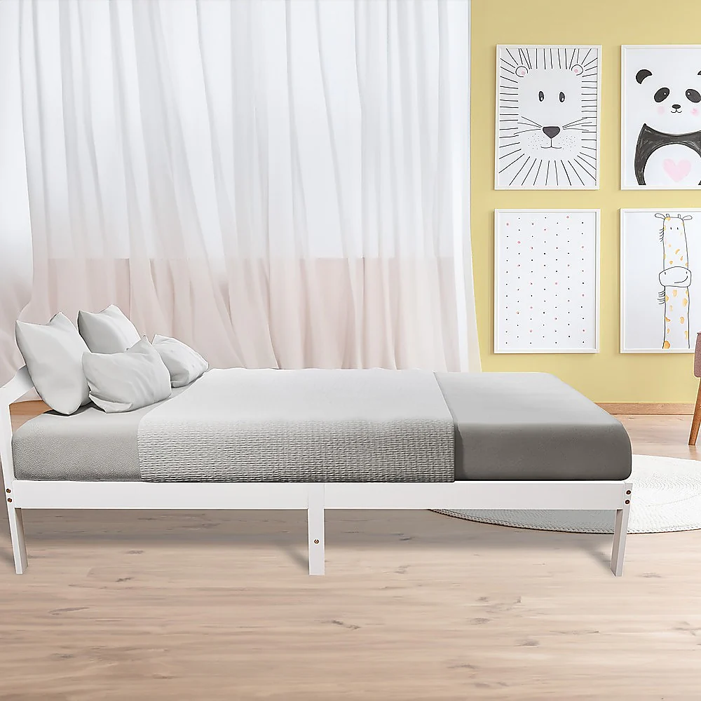 Gilly Wooden Bed Frame - White King Single - Nurns