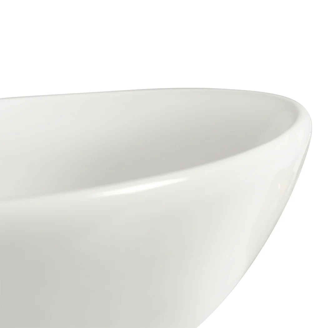 Round Ceramic Basin Bathroom Wash Counter Top Hand Wash Bowl Sink Vanity Above Basins - Nurns