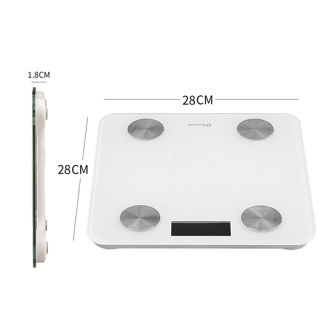 Body Fat Scale Digital Scales Bluetooth Weight BMI Bath Monitor Tracker 180KG - Nurns