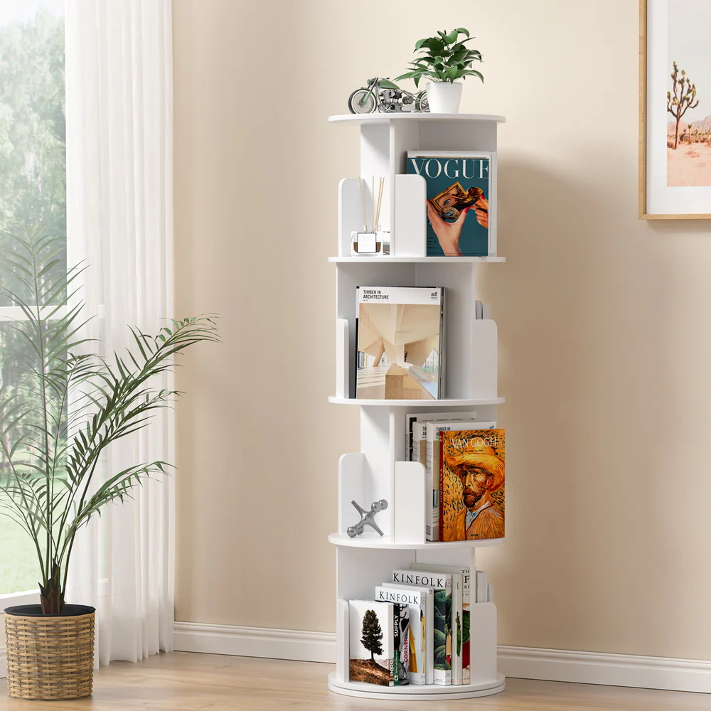 Artiss Bookshelf 4 Tiers Edie White - Nurns