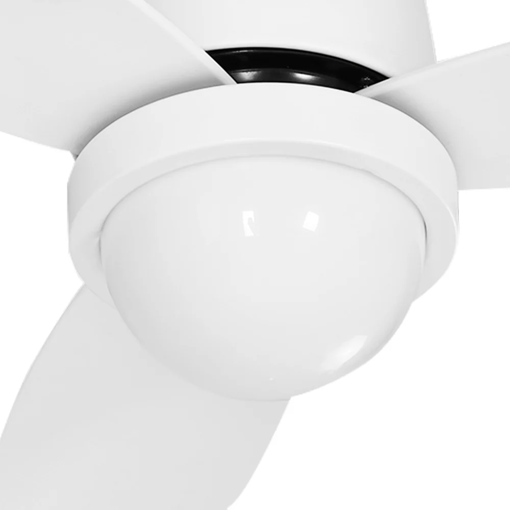 Ceiling Fan DC Motor LED Light Remote Control Ceiling Fans 52'' White - Nurns