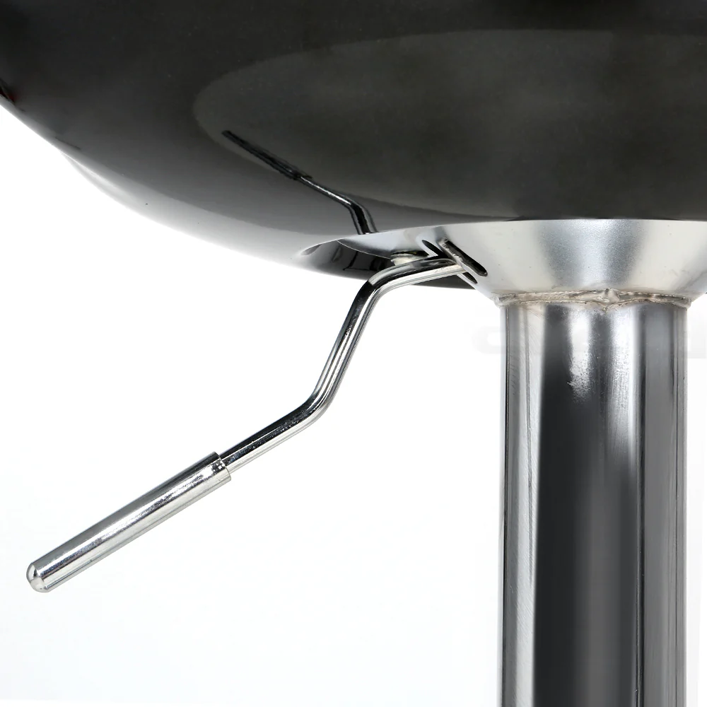 Set of 2 Lyon Bar Stools Kitchen Swivel Gas Lift Stool Leather Dining Chairs - Black - Nurns