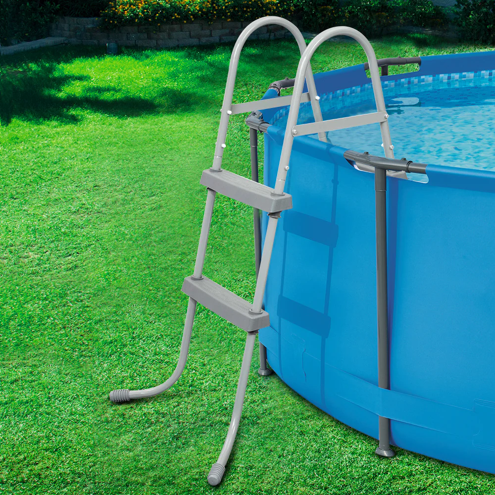Factory Buys Pool Ladder 84cm 2 Step Above Ground Swimming Pools Removable Steps Stairs - Nurns