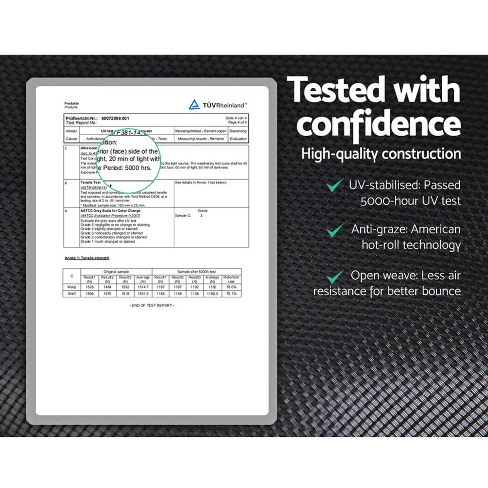 Everfit Trampoline for Kids 8FT with Ladder Enclosure Safety Net Pad Gift Round - Nurns