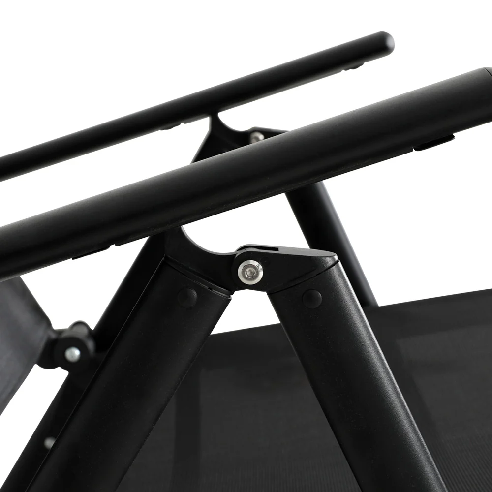 Romy Sun Lounge Outdoor Lounger Chair Foldable Patio Furniture - Black - Nurns