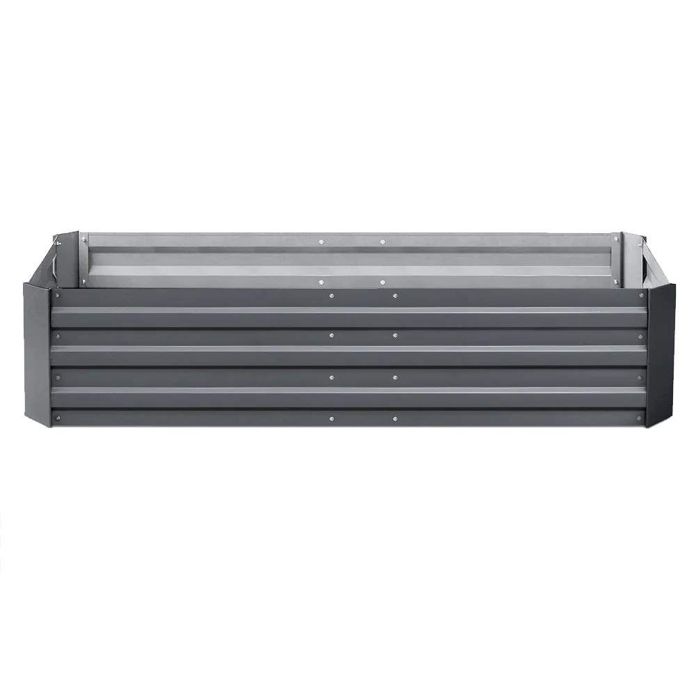 Set of 2 Garden Bed 150x90cm Planter Box Raised Container Galvanised Herb - Nurns