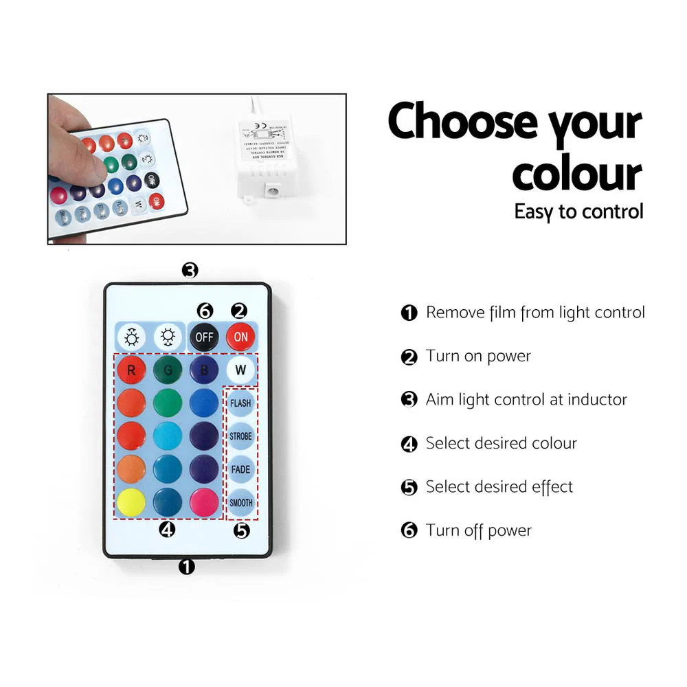 Dahlia 145cm TV Cabinet Entertainment Unit Stand RGB LED Gloss Furniture - White - Nurns