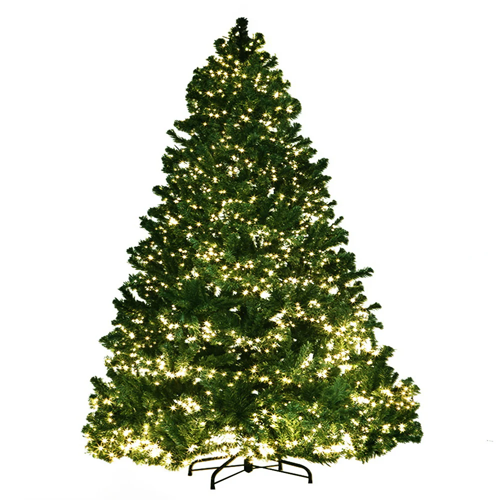 7ft 2.1m 3000 LED Christmas Tree Xmas Tree Decorations 8 Light Mode - Warm White - Nurns