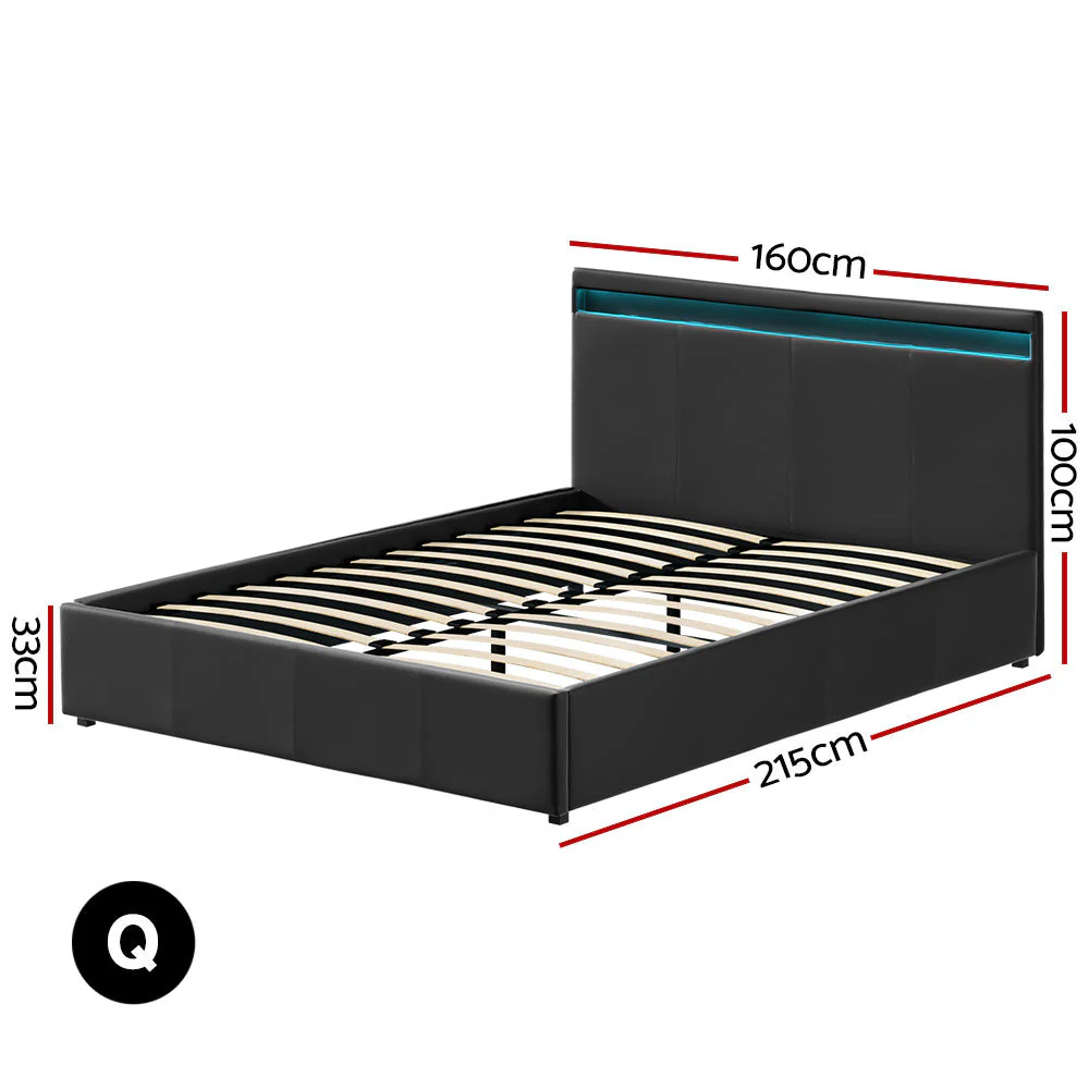 Mars Bed & Mattress Package - Black Queen - Nurns