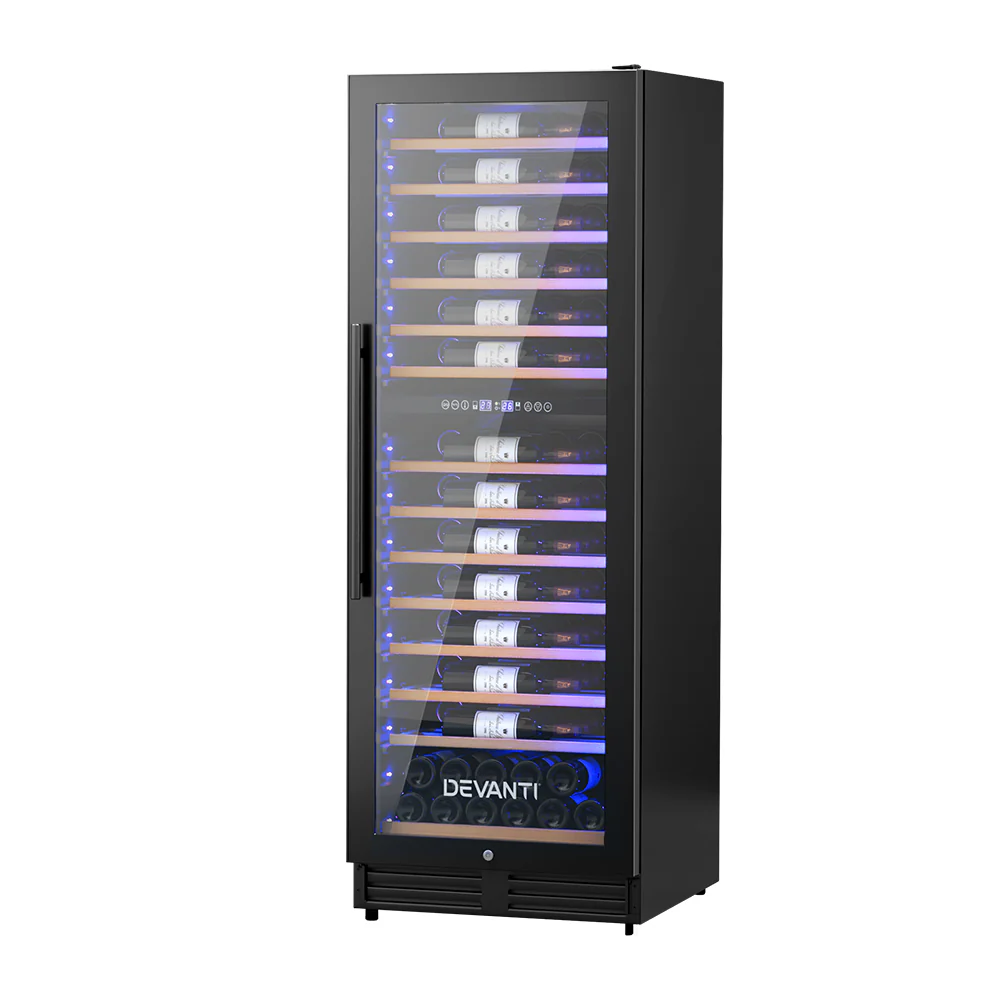 Devanti Wine Fridge Cooler Dual Zone 128 Bottles - Nurns