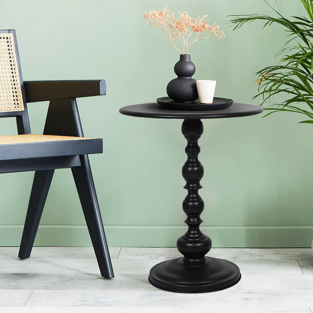 Ignatia Side Table Vintage End Round - Black - Nurns