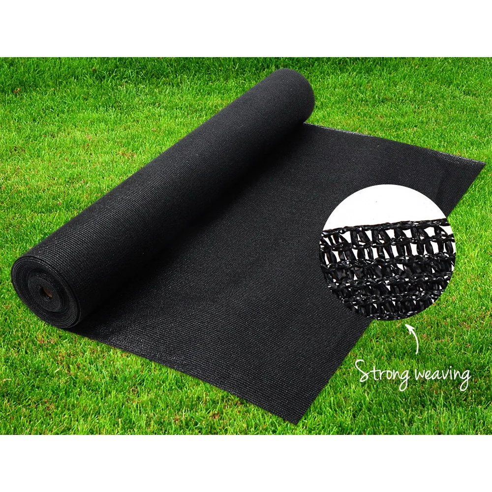 Instahut 70% Shade Cloth 3.66x30m Shade cloth Sail Heavy Duty Black - Nurns