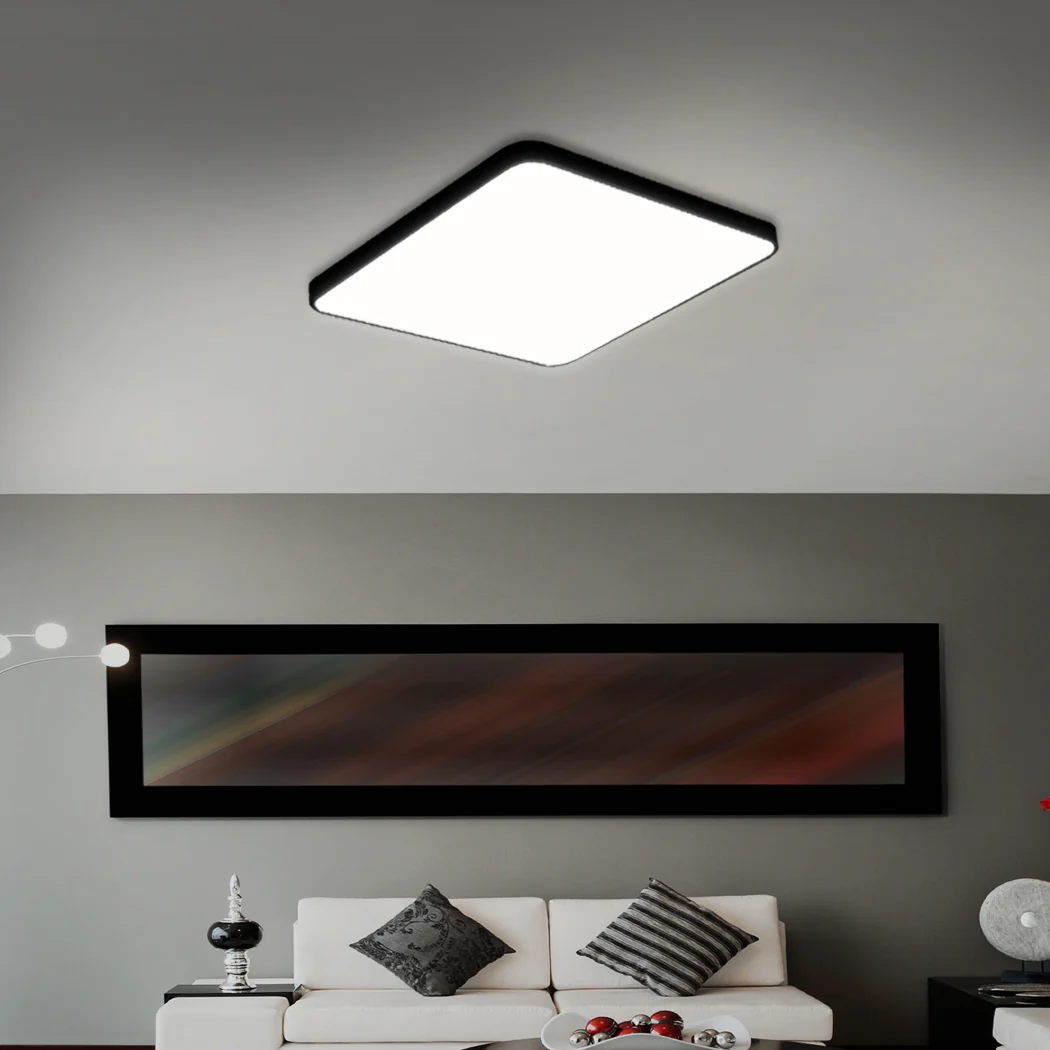 Ultra-Thin 5cm Led Ceiling Down Light Surface Mount Living Room Black 60W - Nurns