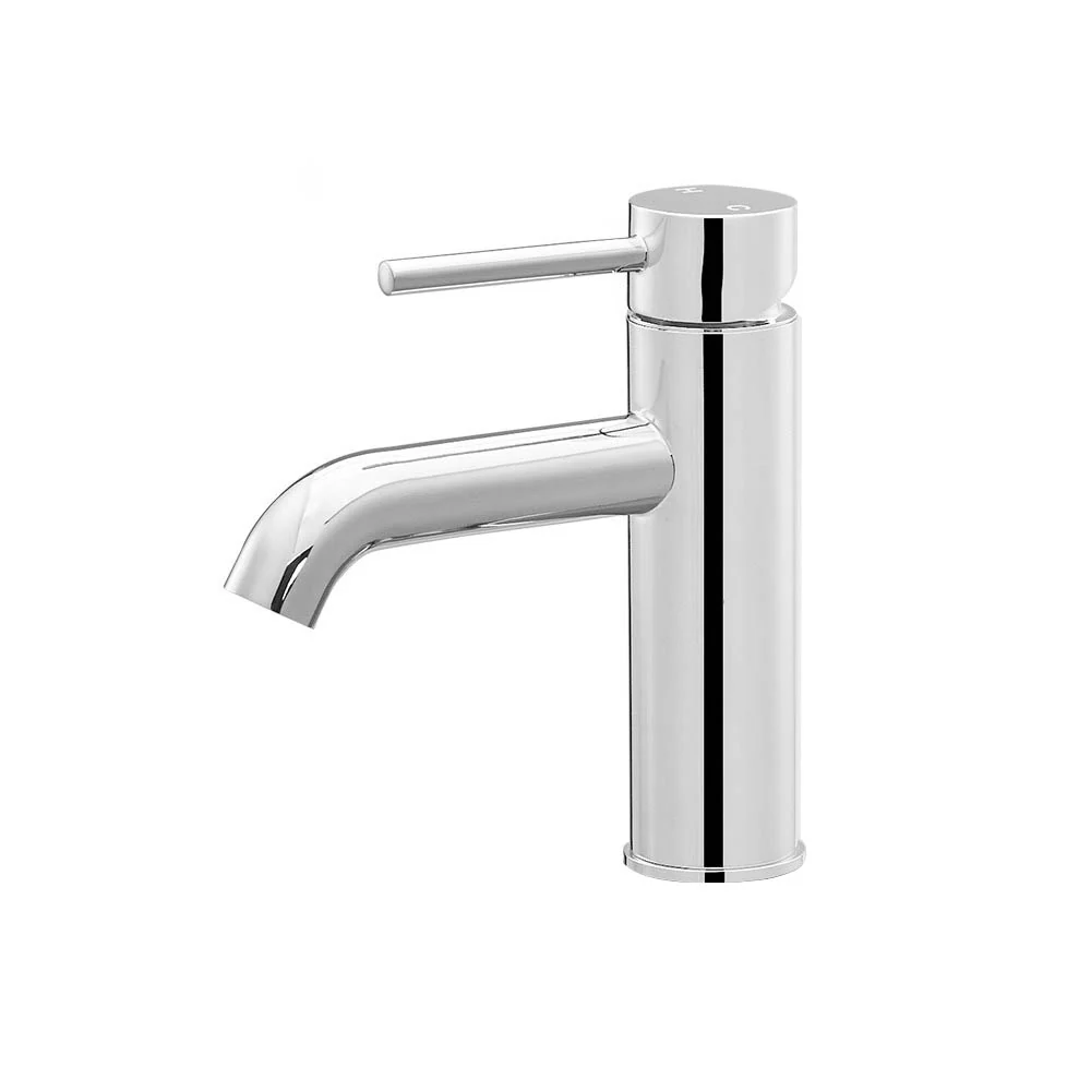 Bathroom Basin Mixer Tap Round Brass Faucet Vanity Laundry Chrome - Nurns