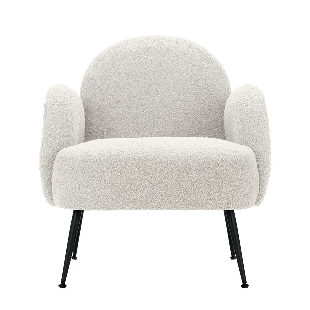 Mariana Bouclé Armchair - White - Nurns