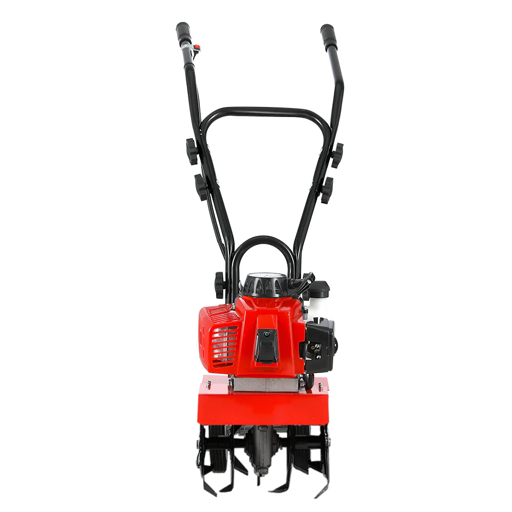 88CC Tiller Garden Cultivator Rototiller 4 Blades Soil Plower Rotary Hoe - Nurns