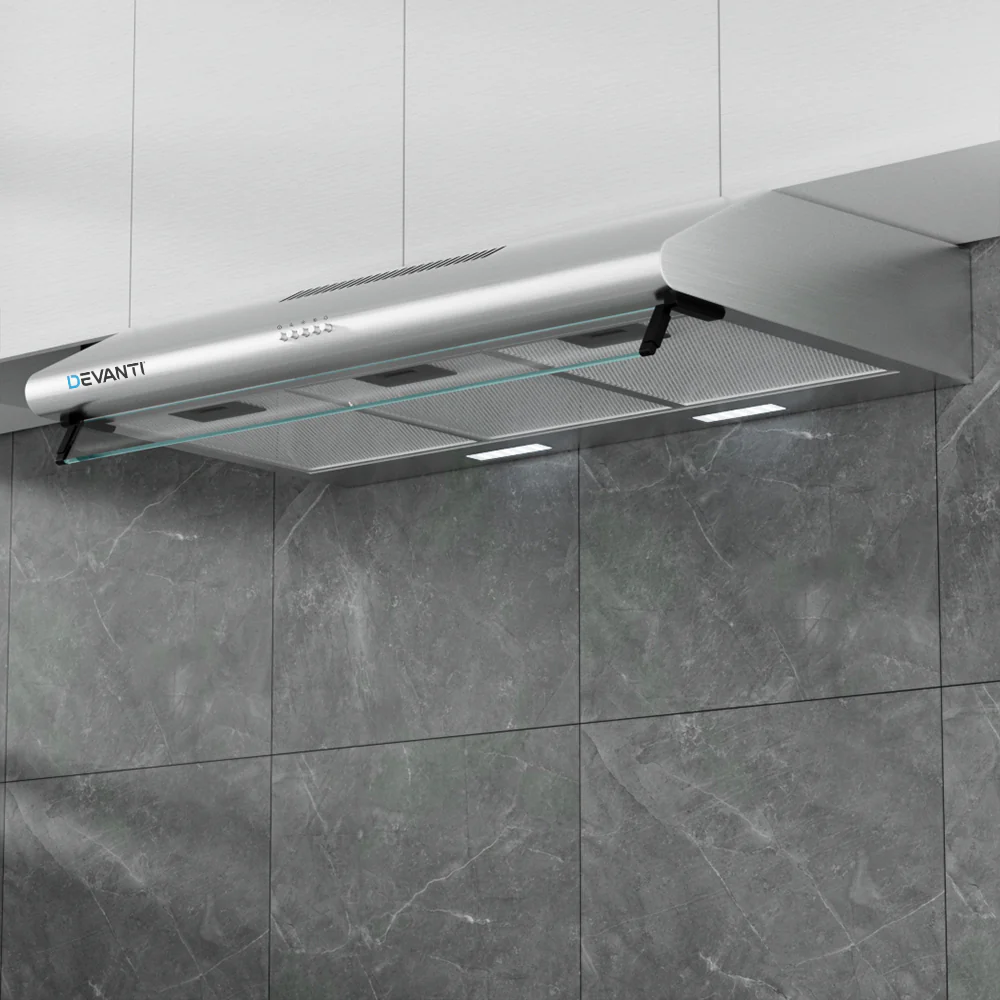 Devanti 900mm Range Hood 90cm Rangehood Stainless Steel - Nurns