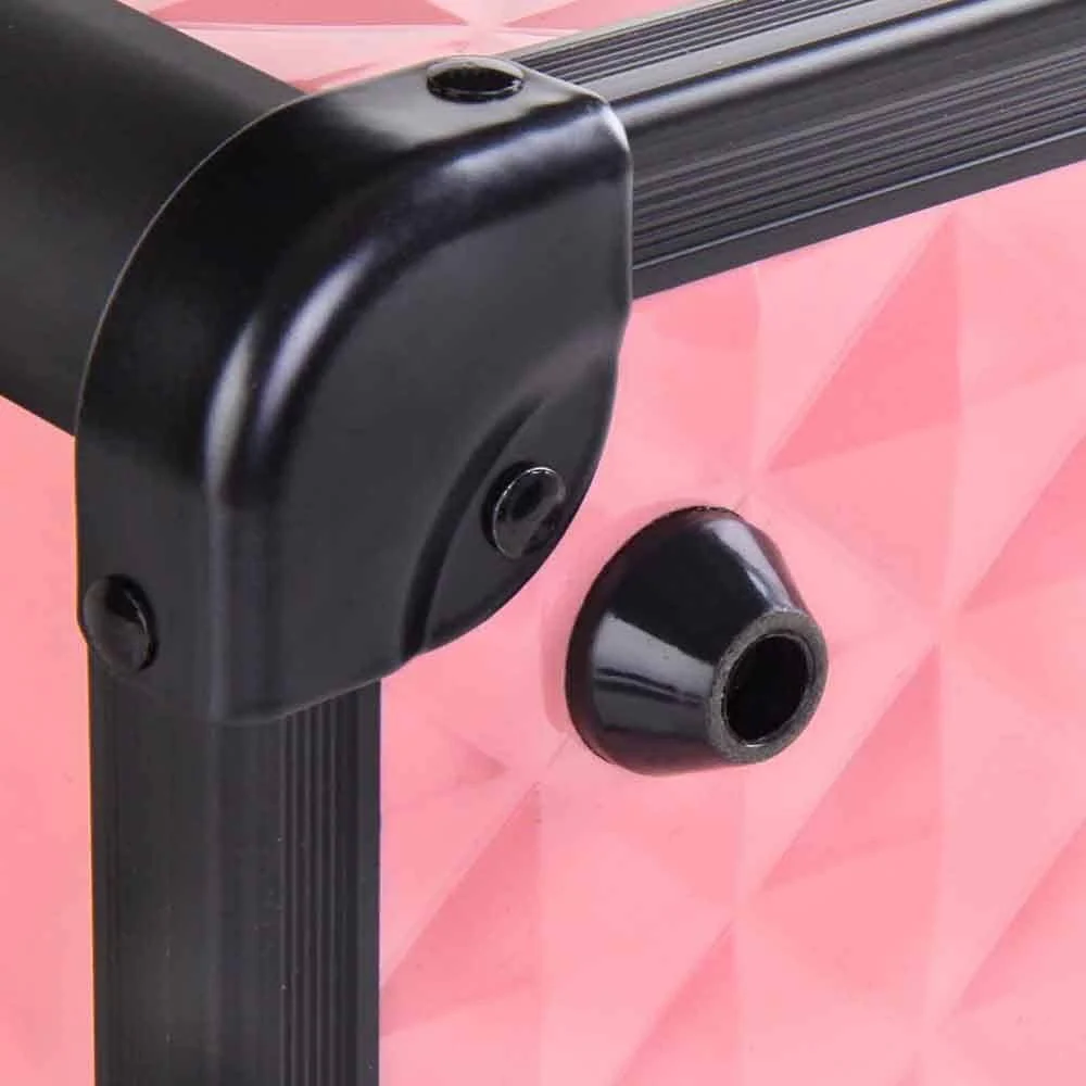 Portable Cosmetic Beauty Makeup Case - Diamond Pink - Nurns