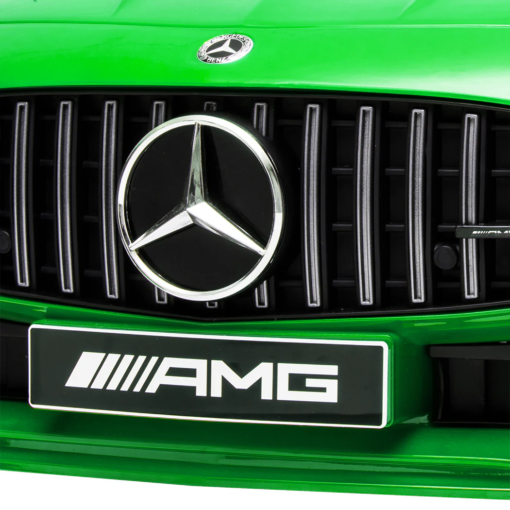 Kids Ride On Car 12V Battery Mercedes-Benz Licensed AMG GTR Toy Remote Control - Green - Nurns