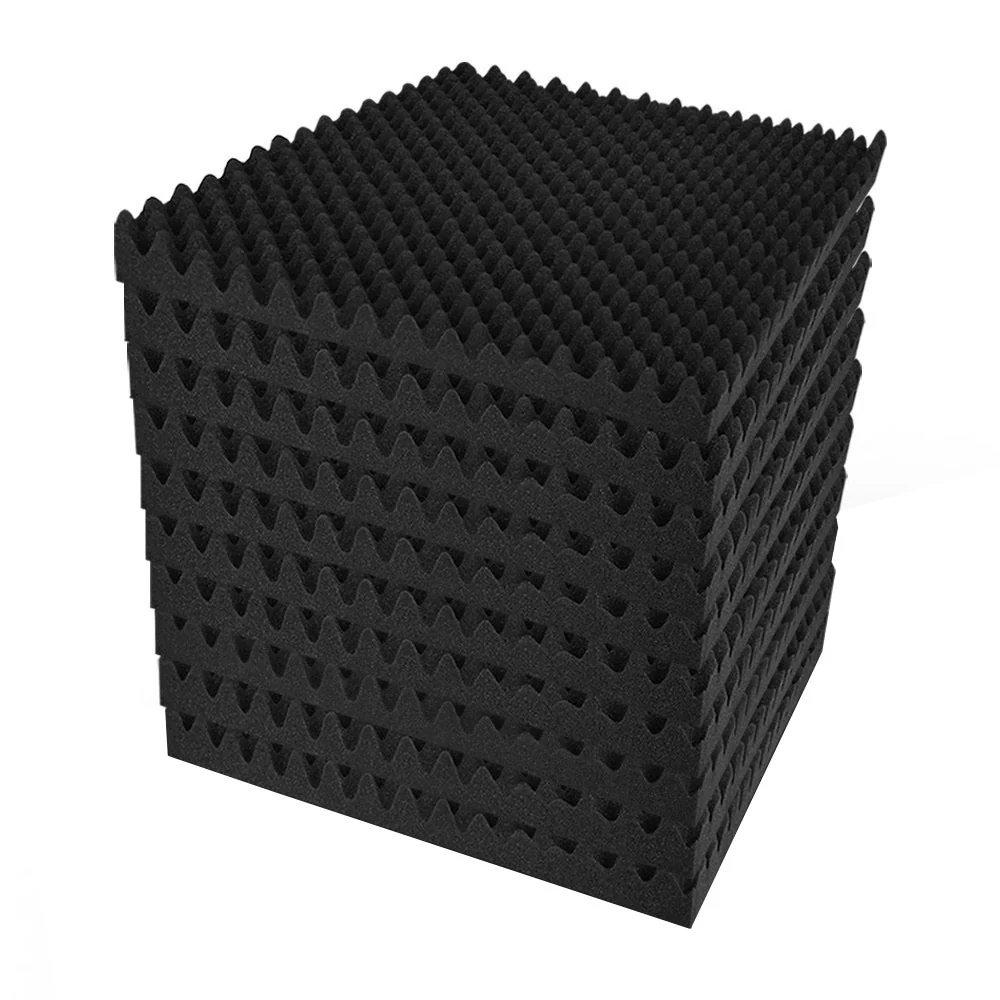 Alpha 60pcs Acoustic Foam Panels Studio Sound Absorption Eggshell 50x50CM - Nurns