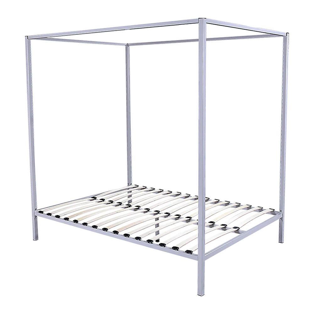 Lilian Four Poster Bed Frame - White Queen - Nurns