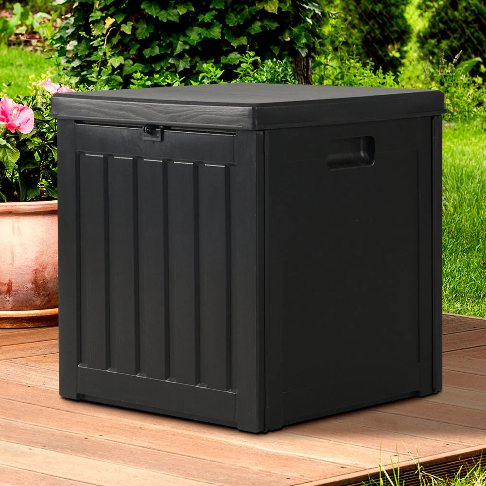 80L Outdoor Storage Box Waterproof Container Indoor Garden Toy Tool Shed - Nurns